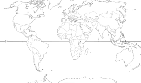 世界地図 大西洋中心